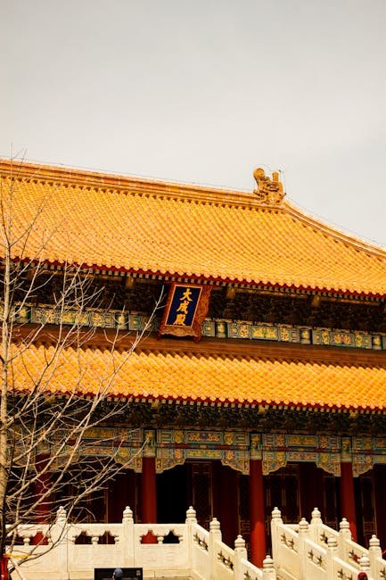 Forbidden City — Hall of Supreme Harmony interior with dragon throne