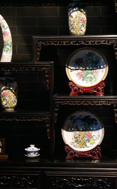 New Chinese Style interior with clean lines, natural materials, and traditional accents